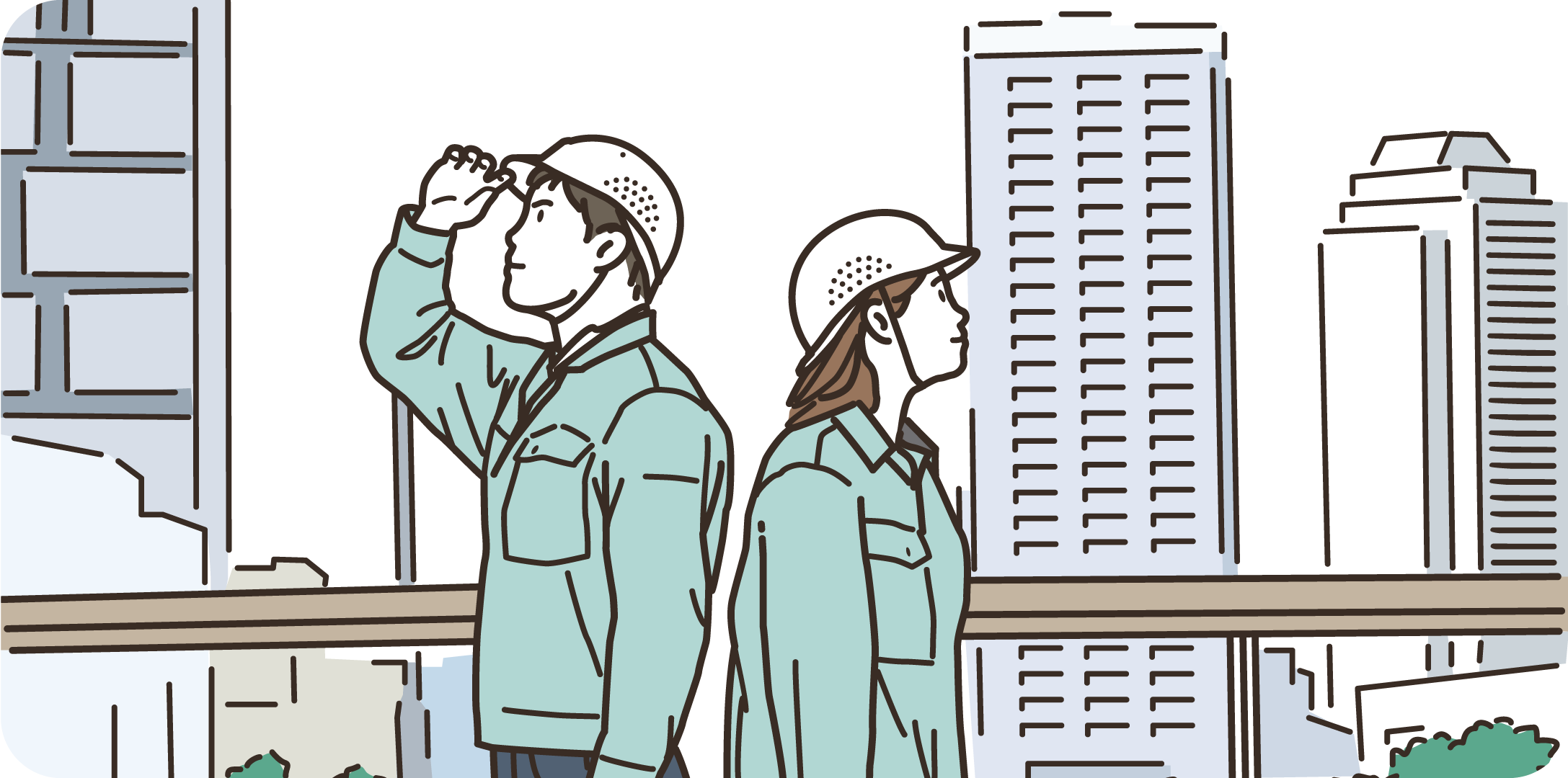 工場で働く人々